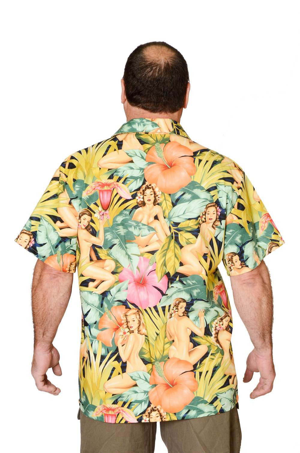 Feak Shirt for Men Tropical Forest Girl Print