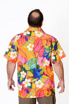 Feak Shirt for Men Tropical Summer Flowers Print